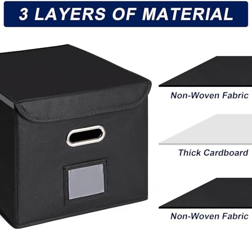File Organizer Box with Lid (Dark Green, 14.9 x 12.59 x 10.8 inch, 2-Pack) - Image 6