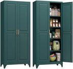 Polup 75" Pantry Cabinet, Tall Metal Storage Cabinet with Doors and Shelves by POLUP