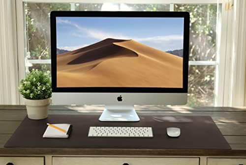 Vine Creations Leather Desk Mat Large 36" x 20", Desk Protector Mat, PU Leather Desk Pad, Large Mouse Pad, Desk Blotter, Desk Pads on Top of Desks, Desk Matt for Desktop, Office Desk Mat (Dark Brown) - Image 6