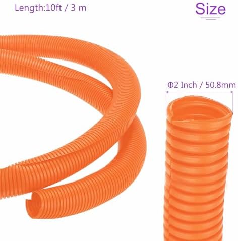 DMiotech 10ft Wire Loom Split Tubing 2 Inch(50.8mm) ID Orange - Image 3