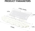 White Acrylic Keyboard Stand with Wrist Rest，Detachable/Adjustable Width - Image 7