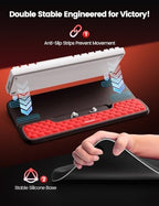 Vaydeer Keyboard Stand with Wrist Rest, Gaming Wrist Support Pad, Ergonomic Hand Rest Arm Soft Memory Foam for Palm Typing Comfort, Tilt Keyboard Riser Holder Lift Computer Desk Accessory Office Home - Image 3