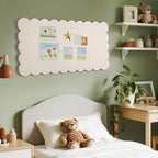Scalloped Bulletin Board 35x18 inches, Decorative Felt Pin Board for Wall - Image 5