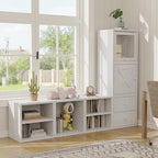 FUSUNBAO Magic DIY Cube Storage Organizer Stackable Cubes for Home Books Clothes Toy-Modular Cubby Storage System-Office Cubical-Bookcase Closet (Pure White-Washed, Drawer Cube) - Image 6