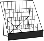 QWORK 4-Tiered Metal Book Display Stand,18.4 x 16.6 x 14.5, Book Signing Wire Rack, Tabletop CD Display Magazine Rack by QWORK