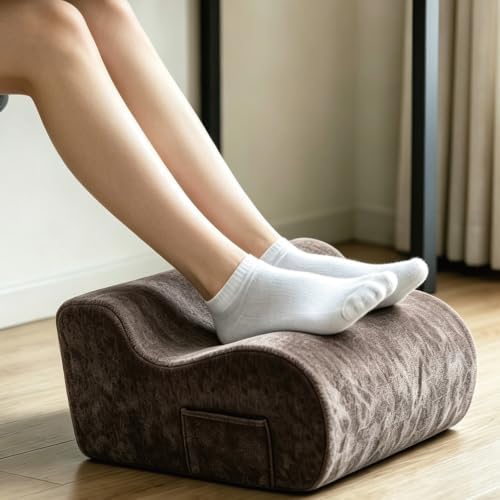 Foot Rest for Under Desk at Work-Versatile Foot Stool(Khaki, 001) by Unknown
