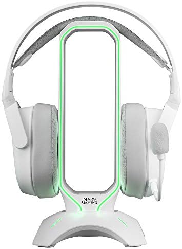 Mars Gaming MHHXW Gaming Headset Stand, RGB Flow, 2X USB 2.0, White - Image 4