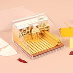 Teacher's Day Gift 3D Sticky Note Paper Card Craft Notepad Confucius Institute 3D Memo Pad, Kawaii Sticky Note Paper Carving Art Notepad with Pen Holder Bookmark - Image 2