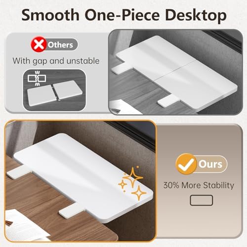 3 in 1 Clamp-on Desk Extender Shelf, 15.7×7.5 Inch, White - Image 5