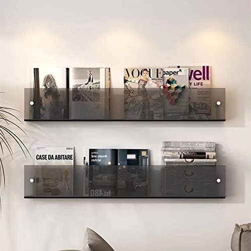 ROYALITA 2-Pack Acrylic Magazine Holder Brochure Holder, Gray 17 Inch - Image 5