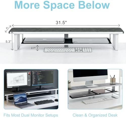 Dual Monitor Stand Riser, 31.5 Inch - Image 5