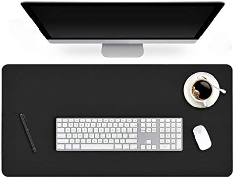 24 X 48 Inch Desk Blotter Pad on Top of Desks Waterproof PU Leather Mouse Pad Desk Writing Mat For Home Office Large Laptop Computer Gaming Under Keyboard Pad Desk Accessories for Women Men Kids Black by EasyEasyLife