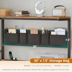 SEDETA 47.2" Reversible L Shaped Office Desk with Drawers, Hutch, Shelves - Image 5