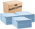 Arkwright Microfiber Glass Cleaning Cloths - Case of 180 - Lint Free, Streak Free, Shiny Finish, Ideal for Cleaning Mirrors, Glass, Screens, 16 x 16 in, Blue by Arkwright