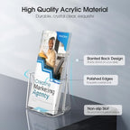 MaxGear Acrylic Trifold Brochure Holder, 4 Inch Wide flyer Holder, 12 Pack - Image 3
