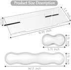 Gel Wrist Rest for Keyboard and Mouse Transparent Acrylic Tilted Keyboard Riser for Desktop Ergonomic Computer Keyboard Stand Holder for Desk Silicone Mouse Wrist Pad Support 60% 68% 75% White - Image 2