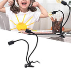Hilitand Clip Lamp Holder Clamp Desk Lamp, Flexible Wire Neck E26/E27 Clip On Lamp Holder for Desk Clip Lamp, Bedside Lamp, Table Lamp(US Plug) - Image 4