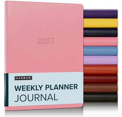 Harbor Weekly Journal Notebook Planner 2027 Cambridge Flamingo by Harbor