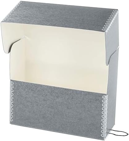 Lineco Archival Document Storage Box, Gray, 15.5" x 10.5" x 5" - Image 3