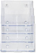 Four-Tier Plastic Desktop Literature Display Rack Clear by Unknown