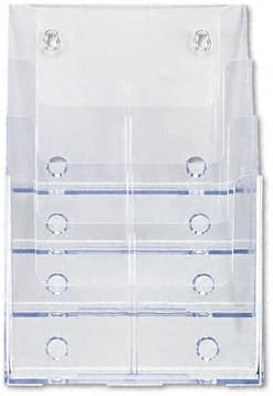 Four-Tier Plastic Desktop Literature Display Rack Clear by Unknown