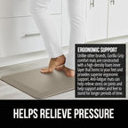 GORILLA GRIP Cushioned Antifatigue Kitchen Mat for Floor, 39x20, Taupe - Image 3