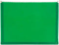 JAM PAPER Plastic Envelopes with Zip Closure - Letter Booklet - 9 3/4 x 13 - Green - 12/Pack by JAMPaper