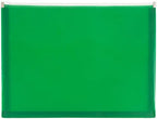 JAM PAPER Plastic Envelopes with Zip Closure - Letter Booklet - 9 3/4 x 13 - Green - 12/Pack by JAMPaper