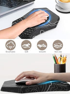 3-in-1 Ergonomic Keyboard Stand with Wrist Rest & Mouse Pad Set,Topographic - Image 5