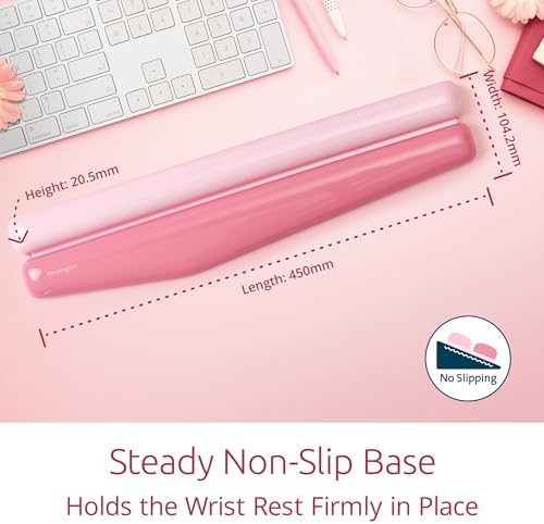 Kensington Duo Gel Mountain Wrist Rest for Keyboard, Wrist Pad for Full Size Keyboard, Ergonomic Wrist Pad for Computer, Non-Skid Computer Pad with Wrist Support, Pink K62677WW, 17.7" x 4.1"x 0.8” - Image 6