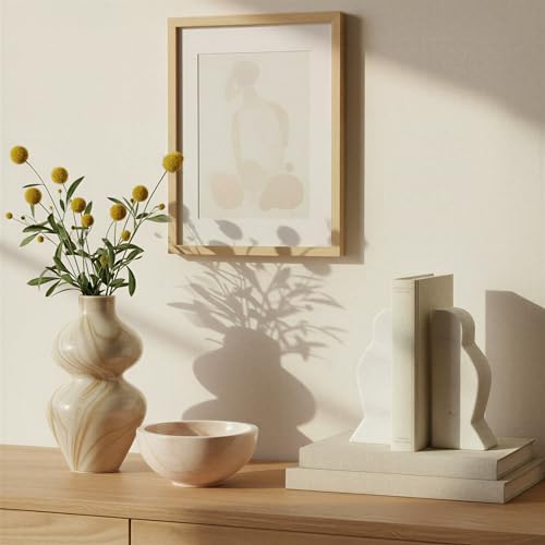 Creative Co-Op Decorative Marble Wave Bookends, Mottled White - Image 7