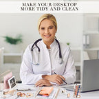 Yaomiao 13 Pcs Desk Accessories Set Organizer Office Supplies, Rose Gold - Image 4