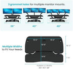 VERSADESK PowerPro 36 Inch Electric Standing Desk Converter – Push-Button Height Adjustable Sit to Stand Desk Riser for Dual Monitors & Laptop – Motorized Desktop Workstation with Wide Keyboard Tray - Image 2