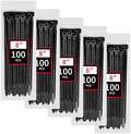 BethTie 8 Inch Black Zip Ties Heavy Duty 500 Pcs, 120 LBS Cable Ties by Youroutdoorcompanion