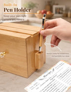 Wooden Recipe Box 4x6 with 50 Recipe Cards & 6 Dividers - Image 3