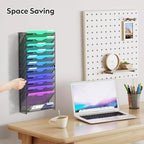 samstar 12 Tier Wall File Organizer, Hanging Wall Mount File Holder Paper Folder Mail Organizer, Mesh Metal, Black. - Image 2