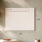 ETERNA GOODS Undated Flat Desk 12-Month Calendar, Modern Aesthetic Large 22" x 17" Desk Pad Calendar, Undated So You Can Start Anytime, Upgrade Your Desktop With a Modern Full Month View Calendar - Image 3