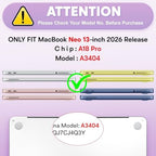 May Chen Compatible with MacBook Neo 13 inch Case 2026 Model A3404, Plastic Hard Shell,Keyboard Cover,Screen Protector,Dust Plug, for MacBook Neo 13" with A18 Pro Chip, Purple Strips - Image 2