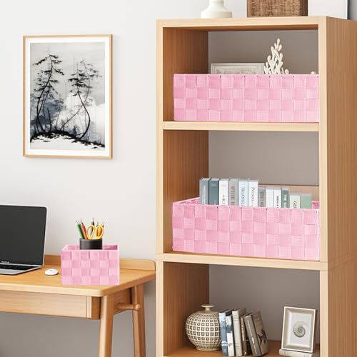 Set of 7 Nested Woven Cube Baskets, Drawer Organizers in Multi-sizes - Image 7