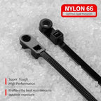 600 PCS 14 inch Black Zip Ties with Screw Hole 70lbs Mountable head Cable Ties Straps Multipurpose Heavy Duty Nylon Cable Zip Ties with Screw Mounting Hole - Image 3