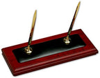 Dacasso Rosewood and Leather Desk Set, 10-Piece - Image 6