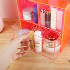 Gelite Desk Organizer with 3 Storage Drawers for Makeup Office Acrylic Desktop Drawer Organizer for Vanity Office Organization and Storage Box, Neon Pink - Image 5