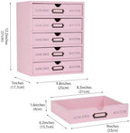 Small Wooden Drawers Wooden Box with Drawer, Pink 5 Wood Drawer - Image 3