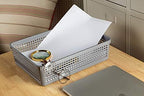 Aebeky A4 Size Plastic Paper Storage Trays,Desktop File Organizer Baskets,6-Packs (Grey) - Image 5