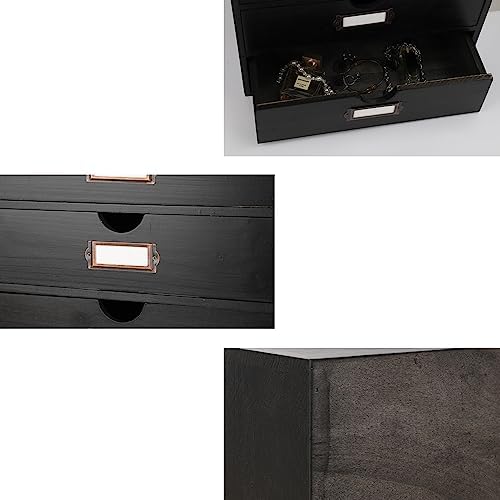 Large Wooden Drawers Wooden Box with Drawer Black - Image 7