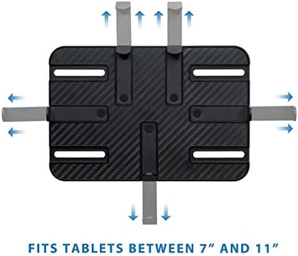 Mount-It! Carbon Fiber Car Headrest Tablet Holder, Back Seat iPad & Tablet Mount for Kids, Adjustable 7–11 Inch Rear Seat Holder for Galaxy & Fire Tablets, Road Trip Travel Mount - Image 4