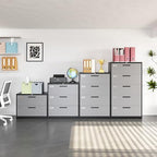 Fesbos Metal Steel 4 Drawer Lateral File Cabinet with Lock, Filling Cabinets for Home Office, Lockable Storage Cabinet for Hanging Files Letter/Legal/F4/A4 Size-Assembly Required - Image 2