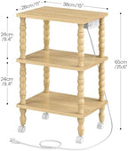 HOOBRO 3-Tier Printer Stand Solid Wood Legs - Image 2