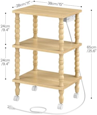 HOOBRO 3-Tier Printer Stand Solid Wood Legs - Image 2