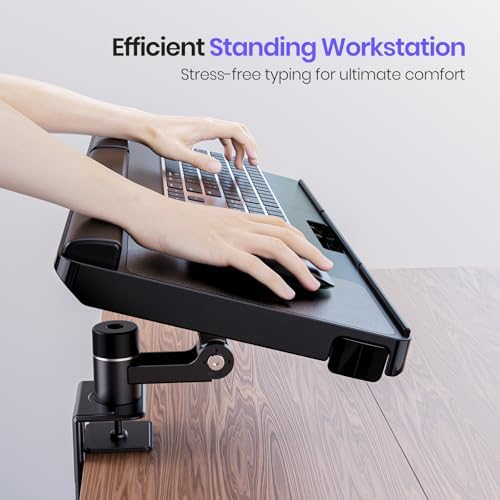 Klearlook Upgraded Adjustable Keyboard Tray for Above Desk & Under Desk Use - Image 3